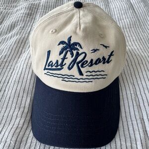 Last Resort Cream and Navy Baseball Hat